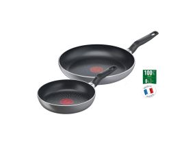 Tefal Super Start, 20/26 cm, 2 pc set, grey - Frypan set