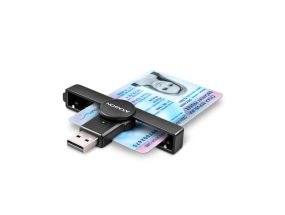 AXAGON CRE-SMPA, USB-A, must - ID-kaardilugeja