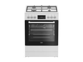 Beko, 72 L, laius 60 cm, valge - Gaasipliit elektriahjuga