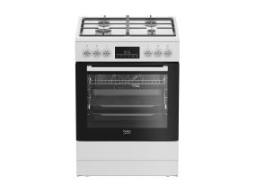 Beko, 72 L, laius 60 cm, valge - Gaasipliit elektriahjuga