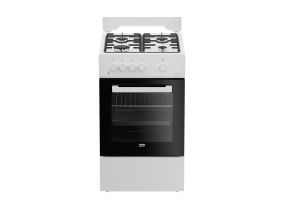 Beko, 60 L, width 50 cm, white - Gas cooker with gas oven