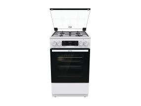 Gorenje, 62 L, width 50 cm, white - Gas cooker with electric oven