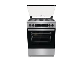 Gorenje, 71 L, width 60 cm, stainless steel - Gas cooker with electric oven