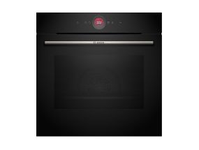 Bosch, Series 8, pyrolytic cleaning, 71 L, black - Integrated oven