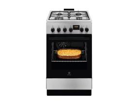 Electrolux 500 SurroundCook, 57 L, 50 cm, roostevaba teras - Gaasipliit elektriahjuga