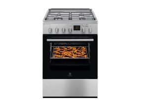 Electrolux Steambake, 58 L, laius 60 cm, roostevaba teras - Gaasipliit elektriahjuga