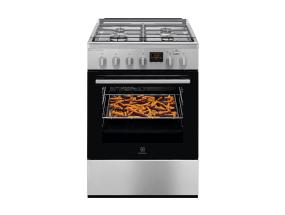 Electrolux Steambake, 58 L, laius 60 cm, roostevaba teras - Gaasipliit elektriahjuga