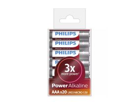 Batteries PHILIPS LR03P AAA Power Alkaline (20 pcs)