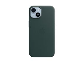 Кожаный чехол Apple iPhone 14 с MagSafe, темно-зеленый - Кожаный чехол
