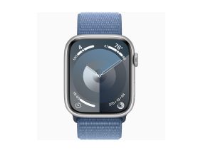 Apple Watch Series 9 GPS + Cellular, 45 mm, Sport Loop, silver/winter blue - Smartwatch