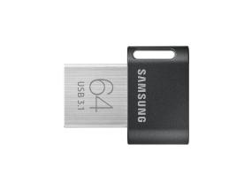 Samsung FIT Plus, USB 3.1, 64 GB, must - Mälupulk
