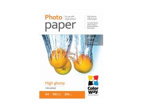 ColorWay A4, 200 g/m², 100 lehte, läikiv - Fotopaber