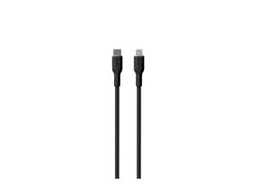 Puro SOFT, USB-C, Lightning, 1,5 m, must - Kaabel