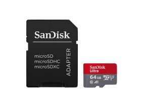 SANDISK Ultra microSD with SD Adapter, 64 GB - Mälukaart