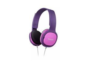 Philips SHK2000BK, pink/purple - Headphones for children