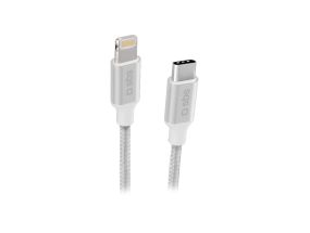 SBS Silver Metal Braided, USB-C - Lightning, hõbe - Kaabel