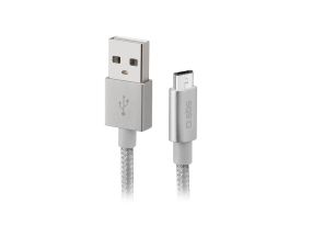 SBS Silver Metal Braided, USB-A - Micro USB, серебристый - Кабель