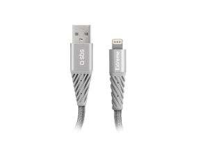 SBS Extreme Charging Cable, USB-A - Lightning, 1,5 m, gray - Cable