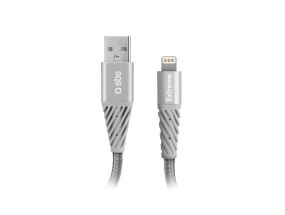 SBS Extreme Charging Cable, USB-A - Lightning, 1,5 m, hall - Kaabel