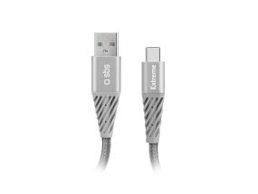 SBS Extreme Charging Cable, USB-A - USB-C, 1,5 m, hall - Kaabel