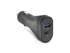 SBS, USB-A, USB-C, 10 W, must - Autolaadija