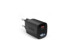 SBS LCD Wall Charger, USB-C, LCD, 45 Вт, черный - Зарядное устройство