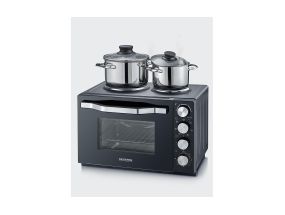 Severin, 30 L, 2500 W, black - Mini oven with two cooking zones