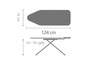 Brabantia, B, 124x38 cm - Ironing table