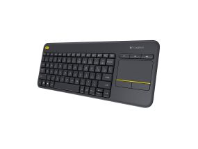 Logitech K400 Plus, US, hall - Juhtmevaba klaviatuur hiire võimalusega