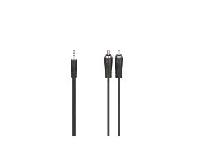 Hama Audio Cable, 3.5 mm - 2 RCA, 1,5 m, must - Kaabel