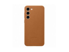 Samsung Galaxy S23+ коричневый - Кожаный чехол