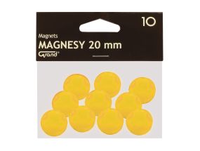 Магниты для доски 20мм желтые в упаковке 10 шт. GRAND