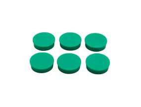 Magnet green - 24 mm, holding power 3N, height 7 mm, 6 magnets per blister card