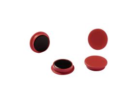 Magnet red - 32 mm, holding power 8N, height 7 mm, 4 magnets per blister card