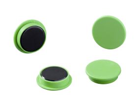 Magnet green - 32 mm, holding power 8N, height 7 mm, 4 magnets per blister card