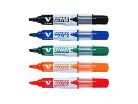 Set of whiteboard markers PILOT Board Master with a cut tip 5 pcs in a set