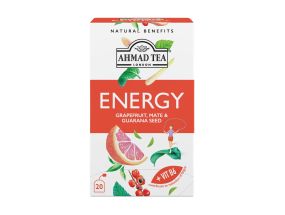 Herbal tea AHMAD Energy Grape mate and Guarana seed 20 pcs in an envelope