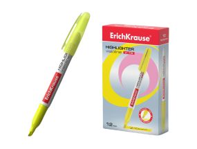 Highlighter  ErichKrause® Visioline V-15, color: yellow (box 12 pcs.)