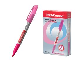 Highlighter  ErichKrause® Visioline V-15, color: pink (box 12 pcs.)