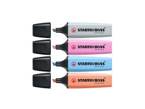 Set of text markers STABILO Boss pastel shades in a set of 4 colors