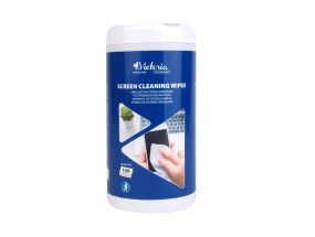 Screen cleaning cloths moistened VICTORIA 100 pcs in a jar