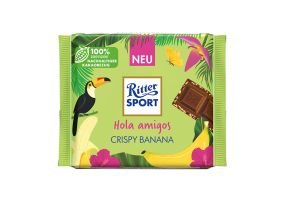 Piimašokolaad RITTER SPORT krõbeda banaaniga 100g