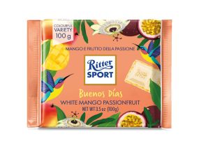 Valge sokolaad RITTER SPORT mango-passionitäidisega 100g