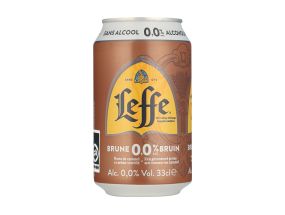 LEFFE Пиво безалкогольное Brune темное 33cl (банка)