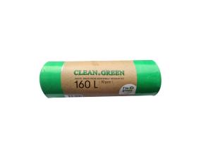 Biopõhised prügikotid Clean&Green 160l 10tk (hdpe)