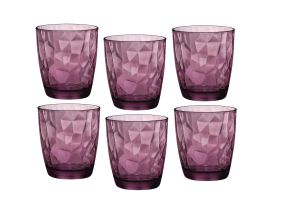 Drinking glass BEST Diamond 300ml purple 6pcs (Bormioli Rocco)