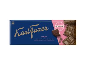 Шоколад FAZER Karl Fazer молочный с кусочками печенья Domino 195г