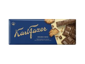 Шоколад молочный FAZER Karl Fazer с кусочками печенья 180г