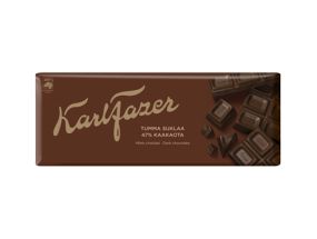 Карамель FAZER Karl Fazer из темного шоколада. с кусочками миндаля 200г