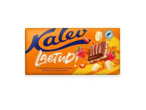 KALEV Piimašokolaad banaanitäidise, toffee, maasikatega143g